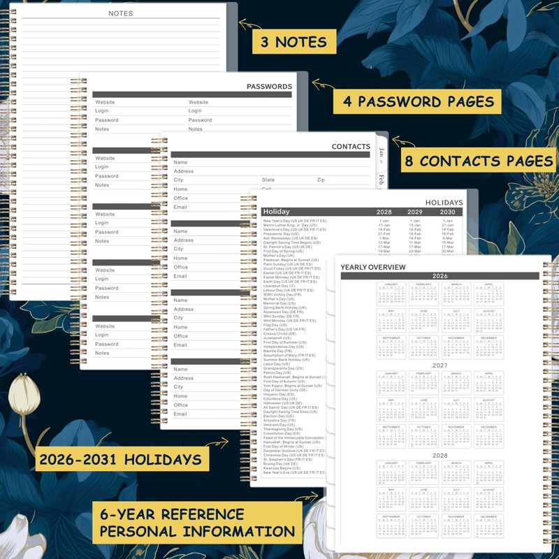 2026-2030 Monthly Planner - 5 Year Planner/Calendar from JAN. 2026