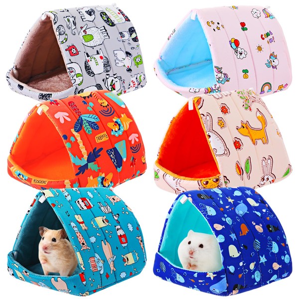 Ripeng 6 Pcs Guinea Pig Hideout Guinea Pig Bed House