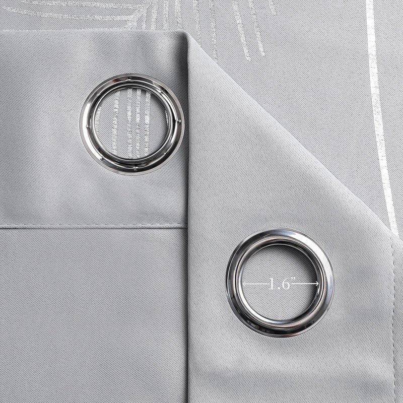 Estelar Textiler Light Grey Blackout Curtains for Sliding Door Silver