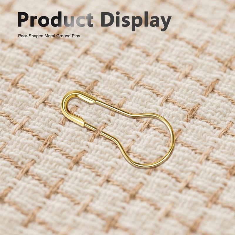 LE-stone 1000Pcs Safety Pin Metal Bulb Gourd Pins Pear Shaped
