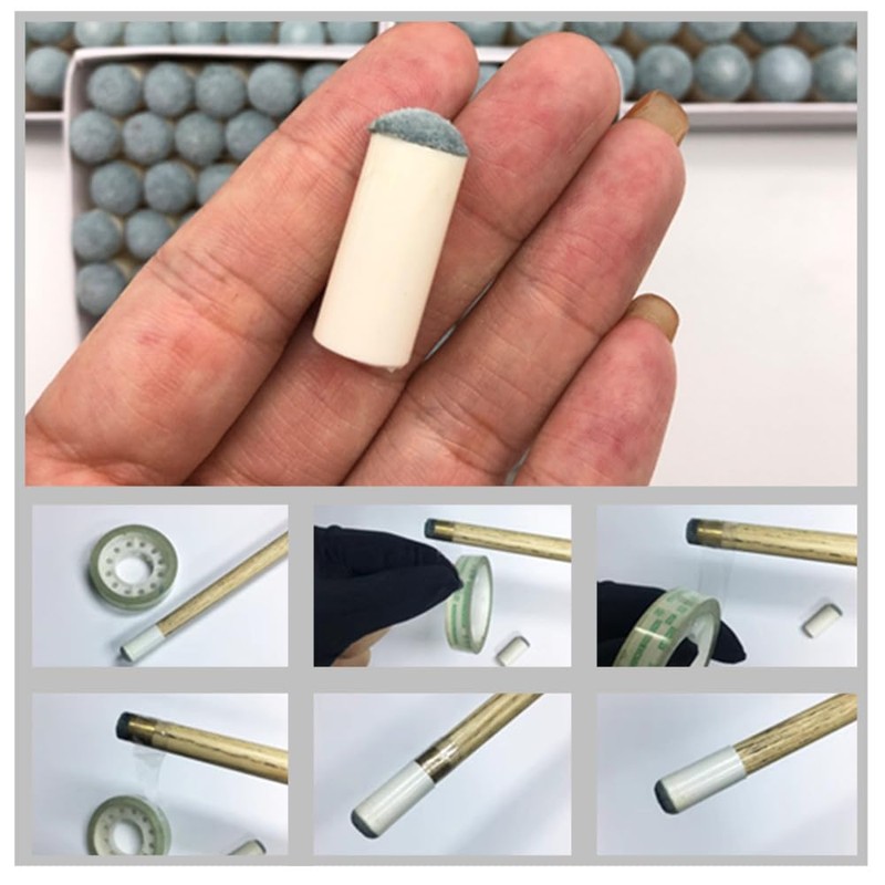 Wanfoou Cue Tips Replacements, 50 Pcs Billiard Cue Tips Replacement