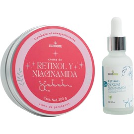 Kit 2 piezas ANTITEXTURA de RETINOL con Niacinamida crema 200g y serum facial 30ml
