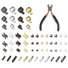 61Pcs Zippers Repair Kit, Zipper Pull Replacement Zipper Repair Kit,