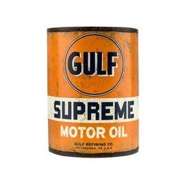 Gulf Motor Oil Metal Half Can From TheCraftyCrocodile