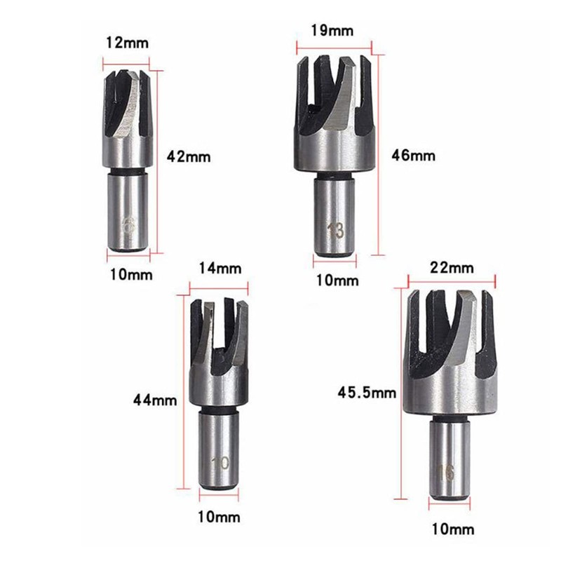 WMLBK 14PCS Countersink Drill Bit Set,Wood Plug Cutter Woodworking Screw