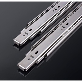 Btibpse BT-6985 2 Pcs 3-fold Full Extension Ball Bearing Drawer Slides 4.5cm Width (10 inches)