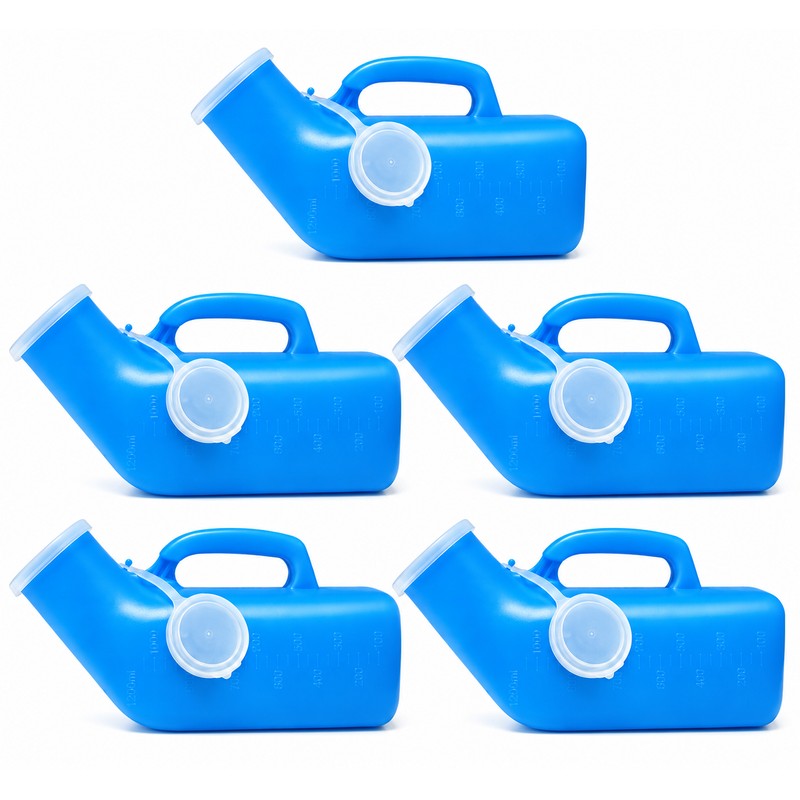 Urinal Bottles for Men – 1200mL Thick Plastic Urine Containers