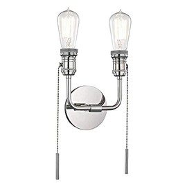 Mitzi H106102-PN Restoration Two Light Wall Sconce from Lexi Collection in Polished Nickel Finish