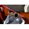 Delicate Lucy 9mm Black Stone Onyx Life Spiral Bronze Ring,