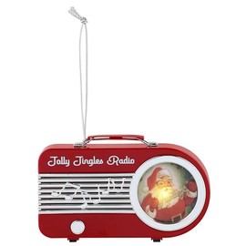 Mr. Christmas Mini Radio Ornament-Red Christmas Decoration