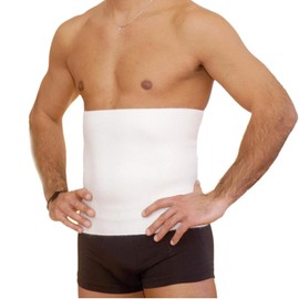 BODYPERFECT Kidney Warmer Men and Women, Heat Belt, Back Warmer, Men's Kidney Belt, Kidney Protection, Thermal Strap, Body Warmer Made of Wool (White, S)