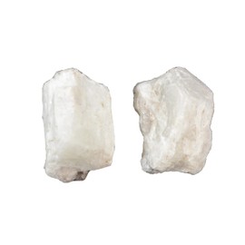 Kidz Rocks Moonstone 1 1/2" 2 Pieces Raw Rock Mineral Specimen Geology Sample Lapidary Rough Collectible Stone