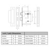 HANDLEZONE® 65mm / 2 1/2 inch Silver Nickel Bathroom Door
