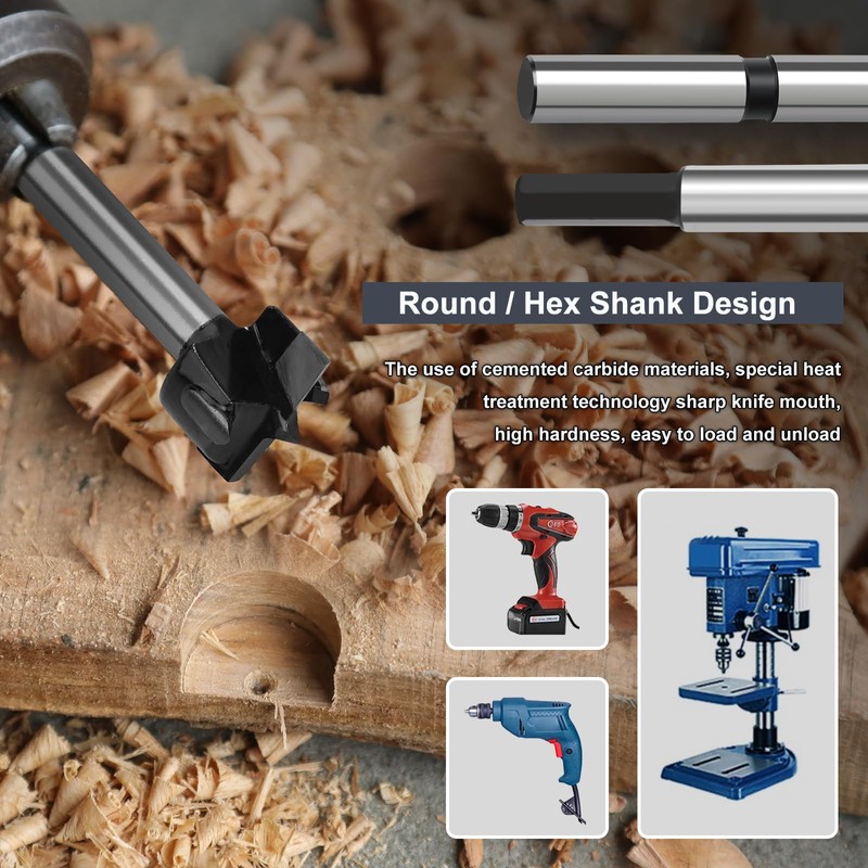 1-3/4" | 45mm Forstner Drill Bit,Tungsten Carbide Tipped - for