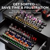 Reniteco 9-Piece Socket Organizer Set - 1/4-Inch x 48 Clips,