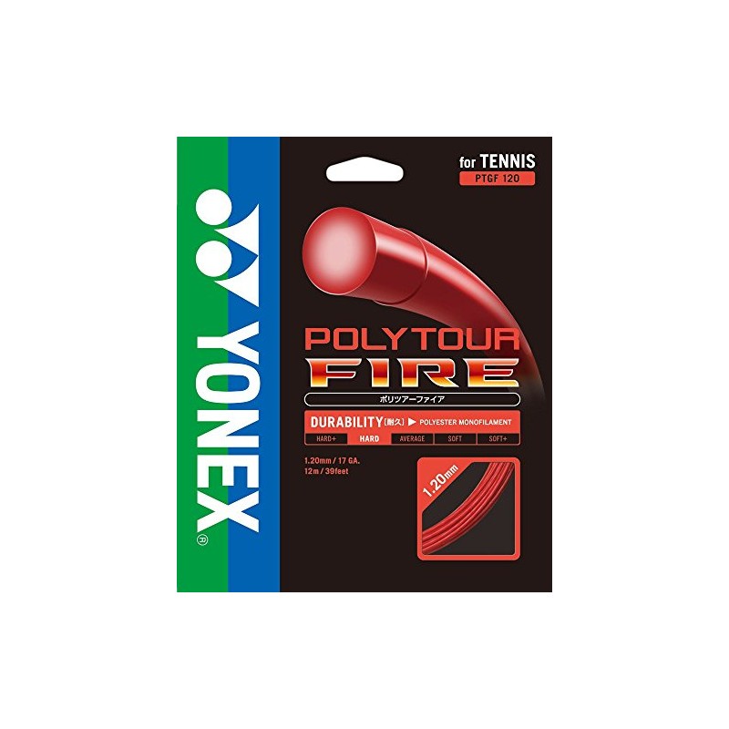 YONEX (ヨネックス) Hard Court Tennis Strings Poly Tour Fire 120