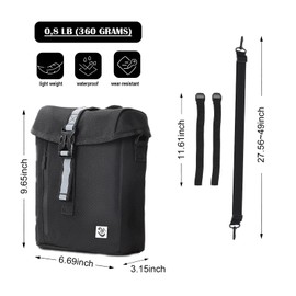 Axiniu Electric Scooter Accessories Tool Carrying Bag - Large Handlebar Luggage Storage For Escooter - Big Capacity Waterproof E Bike Mobility Accessory - Front Universal Attachments (Black)