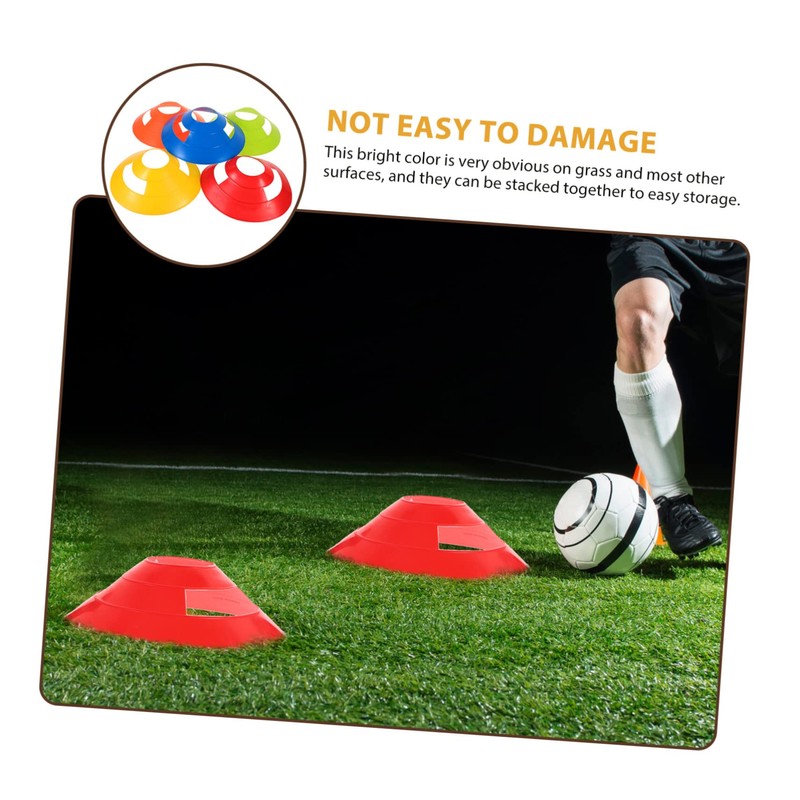 Kisangel Multi-Function Soccer Training Cones Round Disc Obstacle Pad Great