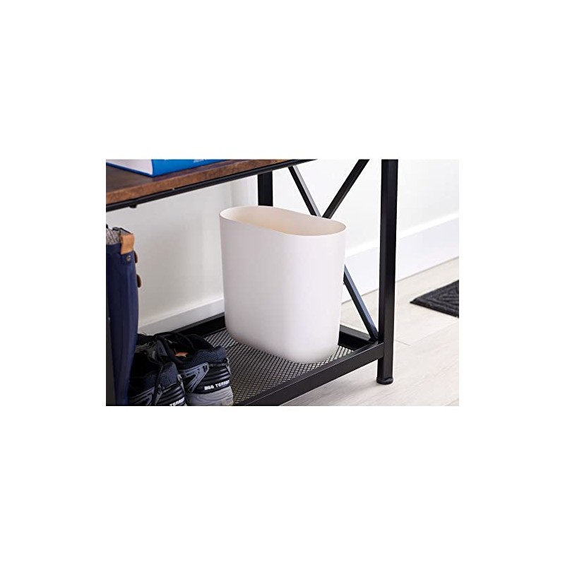 iDesign Recycled Plastic Slim Oval Waste Basket, The Cade Collection