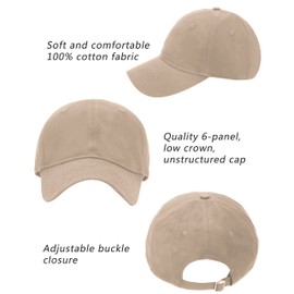 XXL Oversize Baseball Caps Large Running Sports Cap Cotton Dad Cap Classic Golf Tennis Hat for Men Big Heads Khaki