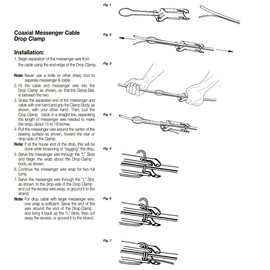 20-Pack Coaxial Cable Aerial Drop Clamps for CATV RG59 RG6 RG7 RG11 Messenger Cable - Secure and Reliable Installation