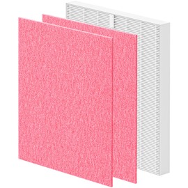 AP-1512HH & 200M Filter Compatible with Coway Airmega AP-1512HH and 200M Air Purifiers, Compared to Part # 3304899, 1 Efficient Filter and 2 Pet Care Pre-Filters, Pink