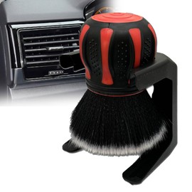 1 Pcs Ultra Soft Detailing Brushes,Automobile Beauty Tools, Ultra Soft Detail Brush with Storage Rack for Most Cars (Red)