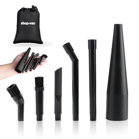 Shop-Vac Micro Cleaning Nozzle Kit, 1-1/4" Detailed-Cleaning Attachments for Compact Wet Dry Shop Vacuum, Storage Bag Included, 6 Pieces