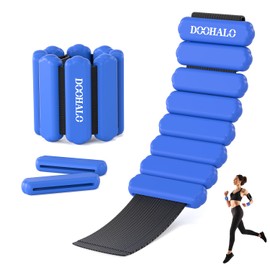 DOOHALO Ankle Weights for Women Arm Wrist Weights for Pilates Adjustable Weighted Wristbands for Leg Walking, Yoga, Aerobics 2 Pieces in Set total 2lb