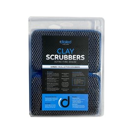 Dialed Car Care - Dialed Clay Scrubber 2 Pack - Mesh 3.0 Design - Dual Action Bug Scrubber - Surface Prep for Waxing, Polishing and Sealant - Fine Grade