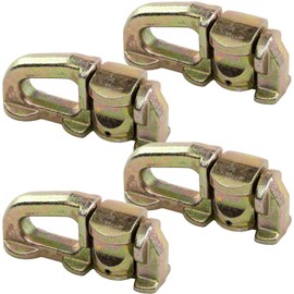 Aluminum Track Tiedown Fitting 6,500 lb Capacity - Tiedowns 4-Pack - No Ring