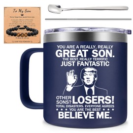 Fufendio Fathers Day Gift for Son - You Are a Really Really Great Son Mug 14oz - Birthday Christmas Gift for Son Stepson BonusSon from Mom Dad Stepmom
