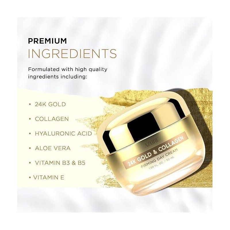GOLD COLLAGEN Azure Dermatologist Tested 24K Gold & Collagen Face