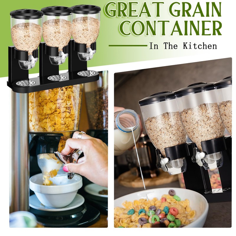 Umigy 1 Pack Triple Indispensable Dry Food Dispenser 67oz Each