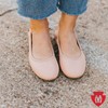 Minnetonka Womens Anna Ballerina Flat, Blush, Size 6.5