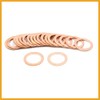 Partuto 18mm Inner Dia Copper Crush Washers Flat Sealing Gaskets