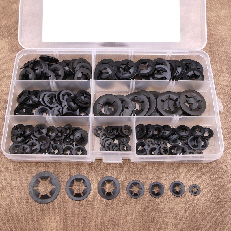 280 x Inner Tooth Screw Quick Release Clips M3-M12 Assortment