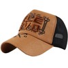 White Fang CA747 Mesh Cap, English Letters, Logo Hat, Running,