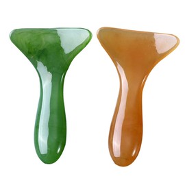 Mikinona 2pcs Wear Resistant Guasha Tool Manual Body Massager Scraping Board for Neck Shoulder and Muscle Relief Comfortable Grip Easy to Store and Carry