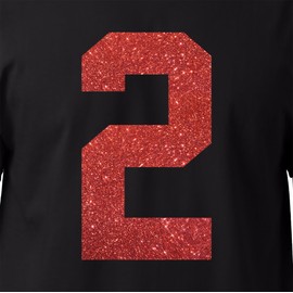 8" Red & Pink & Purple Shades Glitter Iron on Numbers for Clothing,Jersey Numbers,Iron on Numbers for Jersey Heat Transfer Numbers for Sports Uniform Baseball Football T-Shirt (Style A) (Red_2)
