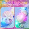 CAKURE Light Up Seashell Headbands Chain Led Starfish Head Chain