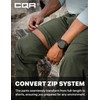 CQR Men's Convertible Cargo Tactical Pants, Water Resistant Outdoor Hiking