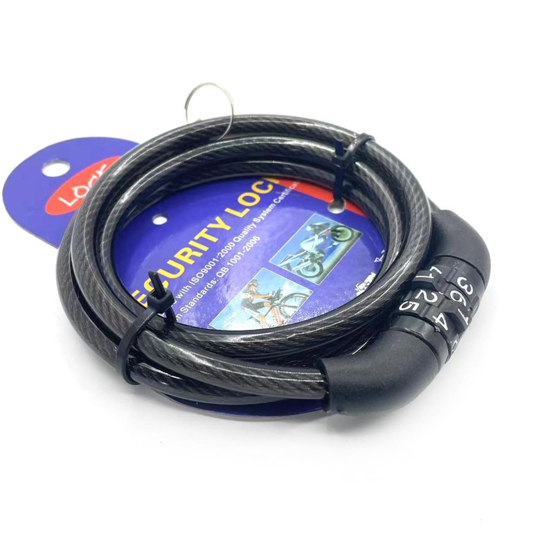 CHENGZI Bicycle Lock, Mountain Bike Four Digit Code, Chain Lock,