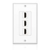 TNP HDMI Wall Plate (3 Port, White) HDMI Face Plate