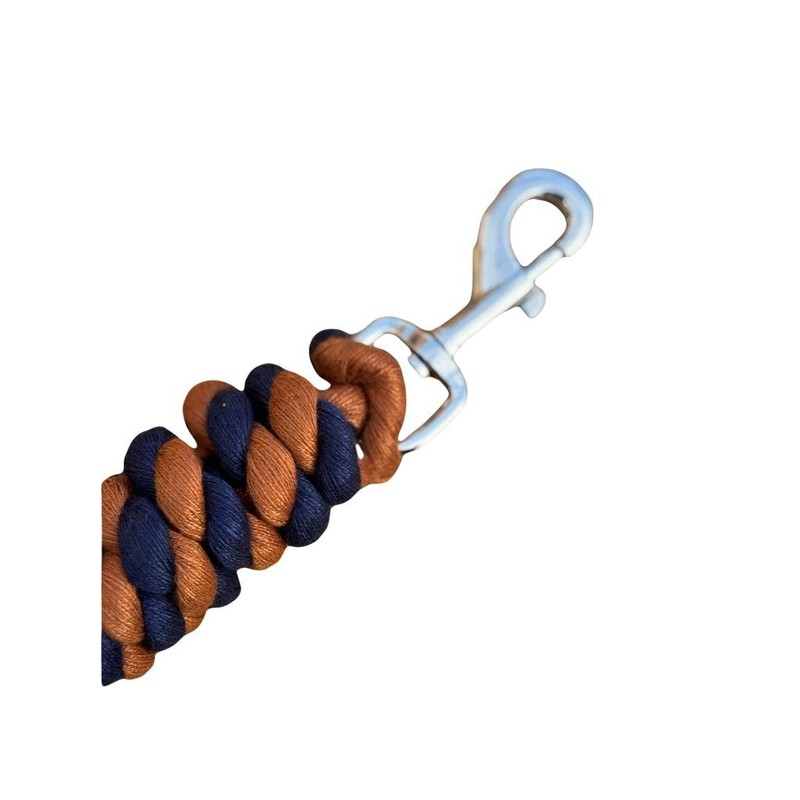 Cotton Lead Rope for Horse, 2 Metres, Replaceable Robust Trigger