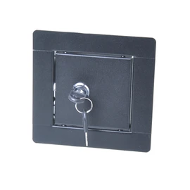 Aqbau® Inspection Door Black Inspection Door Maintenance Door Metal with Key (Installation Dimensions W x H: 20 x 20 cm)