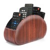 QIELIZI Remote Control Holder, PU Leather Remote Caddy Desktop Organizer