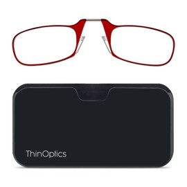 ThinOptics Gafas De Lctura Estuche Compacto Universal - Unisex Hombres Mujeres - Gafas De Lectura Compactas Y Livianas Con Tecnología Flex-fit, red