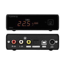 LEAUDIO Topping E30II Lite AK4493S DAC Hi-Res Audio XMOS AU208 Touch Operation Pre Amplifier Decoder (Black)