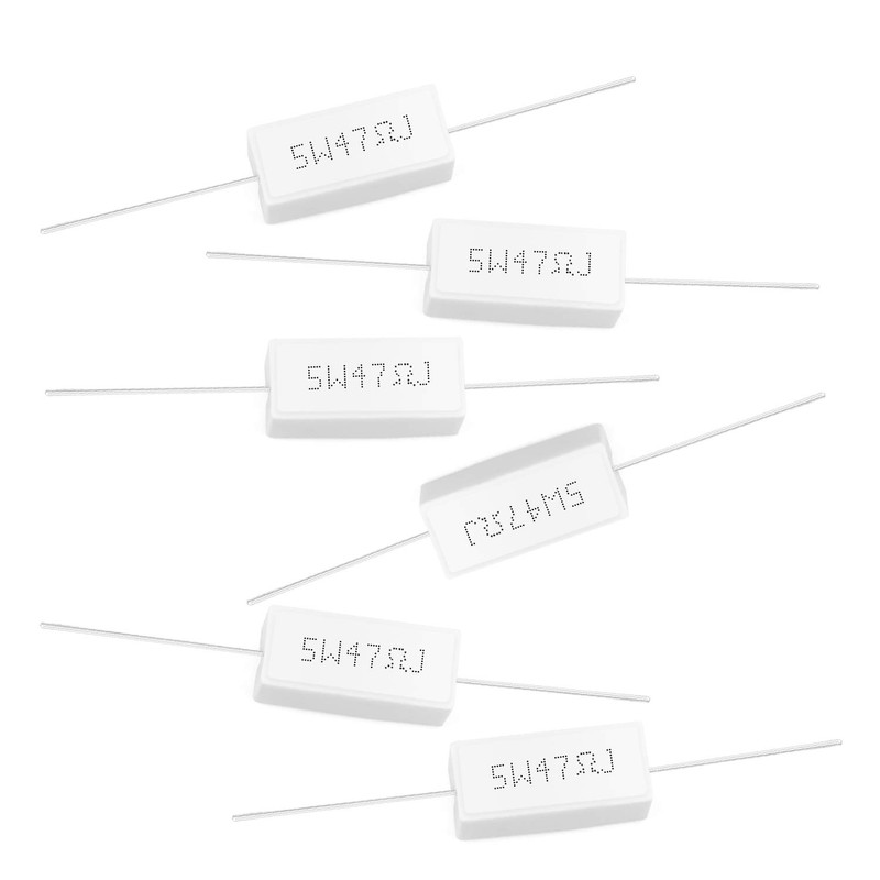Chanzon Pack of 10 5W Cement Resistor 47Ω Ohm ±5%